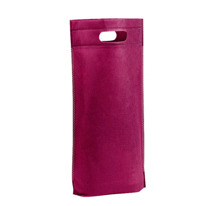 Bolsas de TNT con asa troquelada para botellas - Burdeos