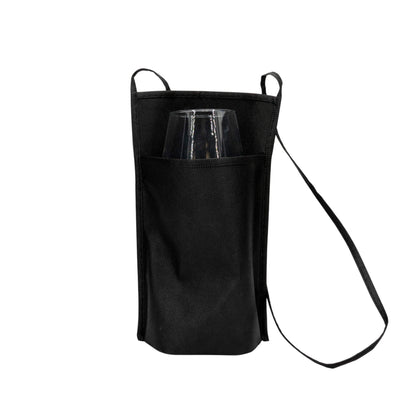 Non-woven cup holder with handle - Black
