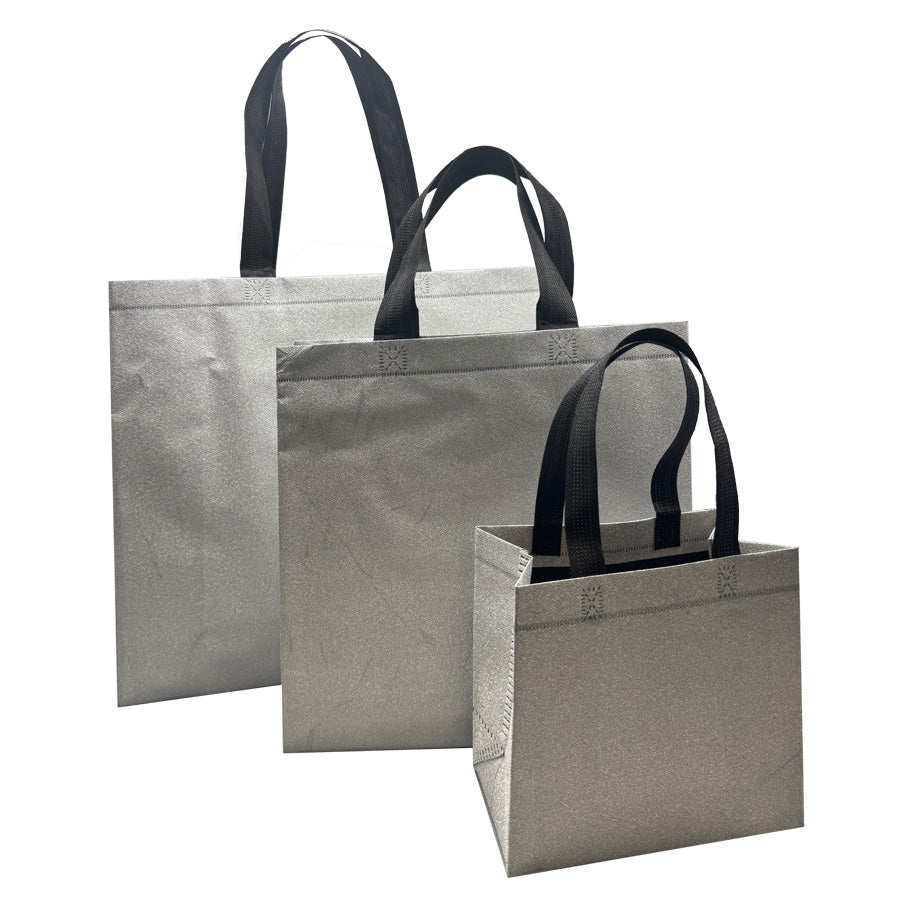 Bolsas en TNT Laminado - Plata - "Glitter"