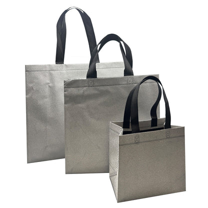 Bolsas en TNT Laminado - Plata - "Glitter"