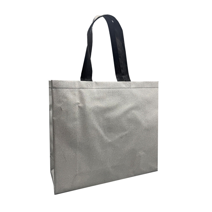 Bolsas en TNT Laminado - Plata - "Glitter"