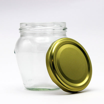 Frascos de Vidrio con Tapa Oro - Transparente