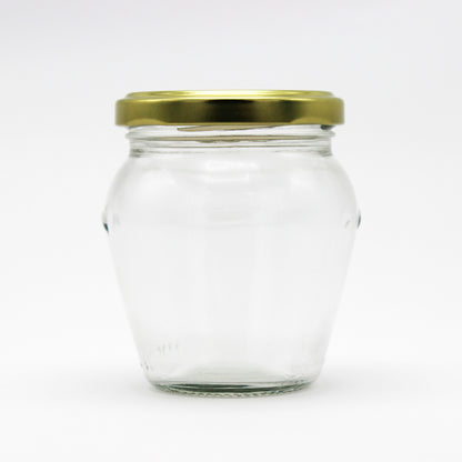 Frascos de Vidrio con Tapa Oro - Transparente