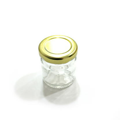 Frascos de Vidrio con Tapa Oro - Transparente