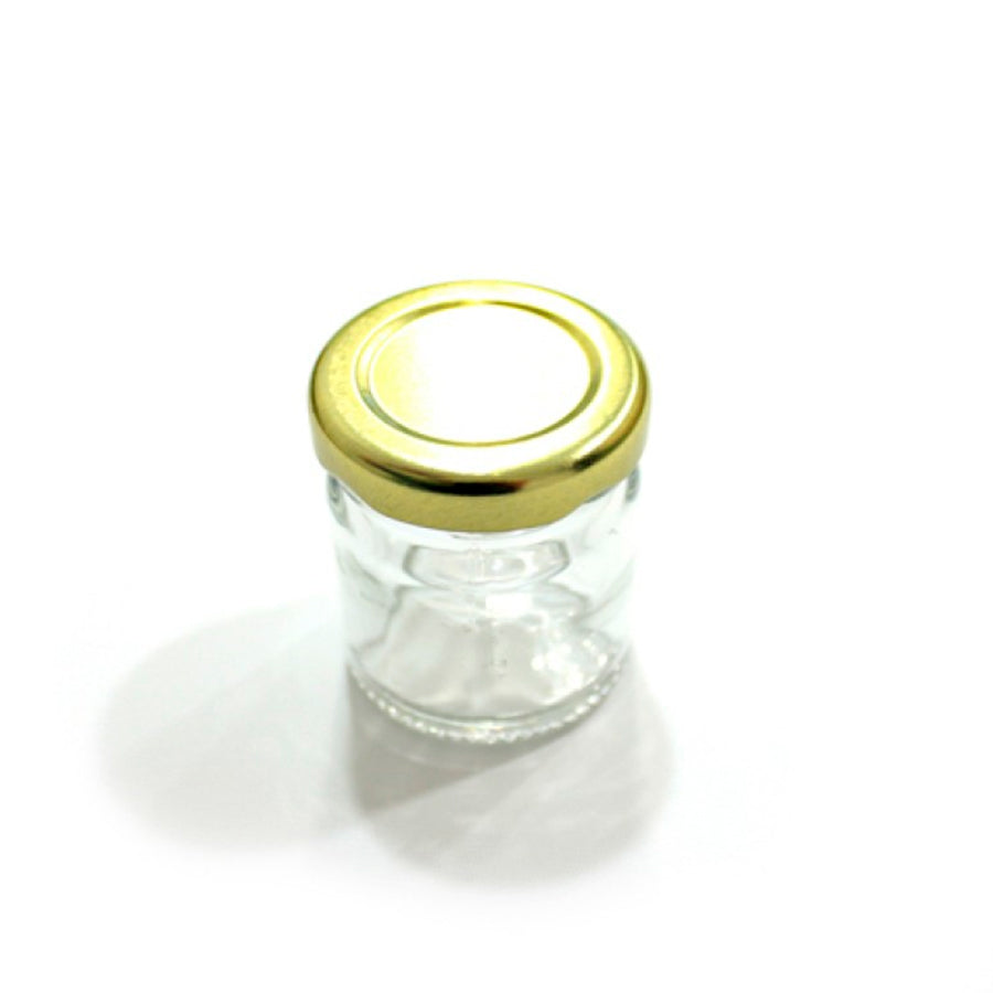 Frascos de Vidrio con Tapa Oro - Transparente