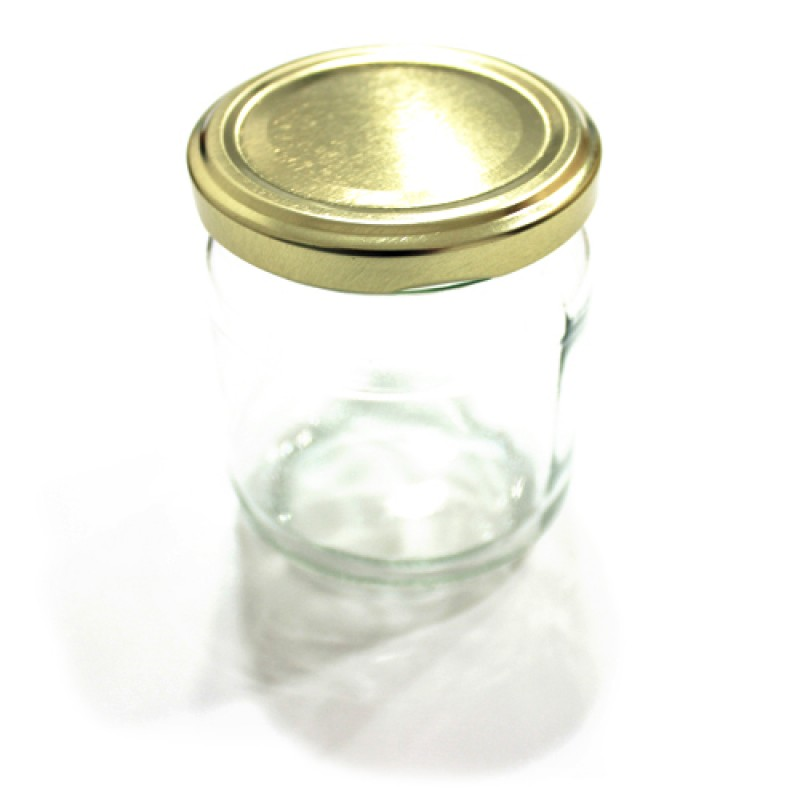 Frascos de Vidrio con Tapa Oro - Transparente