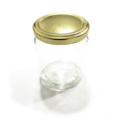 Frascos de Vidrio con Tapa Oro - Transparente