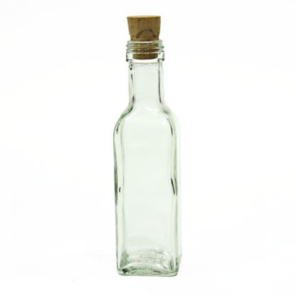 Mini Square Glass Bottles - Clear