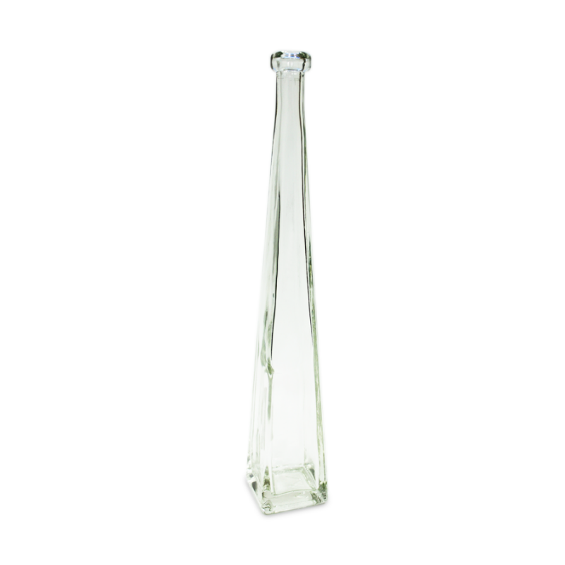 Pyramidal Glass Bottle - Clear