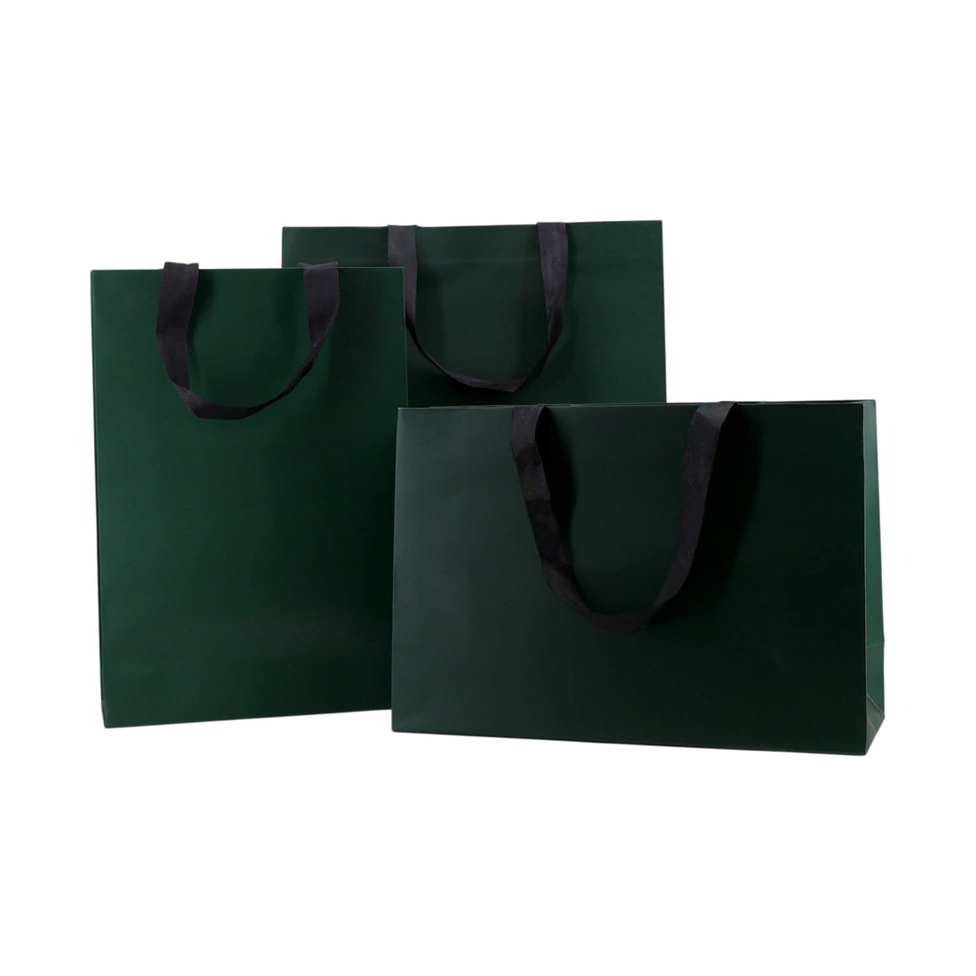 Sacos Premium Couché 250g com Fita - Plastificado Mate - Verde Escuro