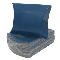 Caixa Oval Cartolina Plastificado Brilho Azul - Pack 25 und