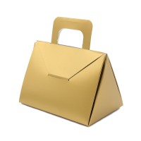Gold Paperboard Suitcase Box - Pack 25 unt