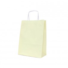 White Kraft Twist Handle Paper Bag Beige - Pack 25 unt
