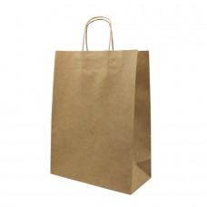 Paper Bag Twisted Handle Brown Kraft 90g - Pack 25 unt