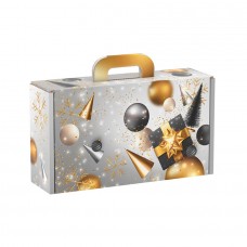 Box cardboard gray/ gold balls - Unit