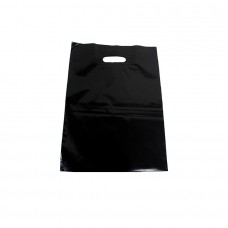 Die Cut PELD Plastic Bag  Black - Pack 100 unt