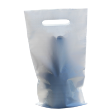 Die Cut PELD Plastic Bag White for bottle - Pack 100 unt