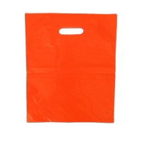 Die Cut PELD Plastic Bag Orange - Pack 100 unt