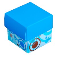 Caixa Azul, 350g - Tampa+ Fundo, Pack 25 und