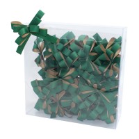 Caixa Laços de Papel verde escuro - com adesivo (CX 40)