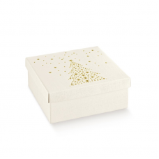 Caixa Seta Branco Estampado Ouro - Tampa+ Fundo, Unidade