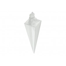 Clear PVC Cone Square Box - Pack 10 unt